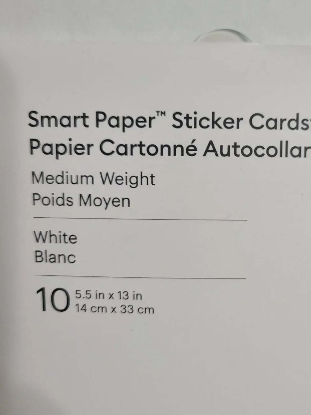 Cricut Joy Smart Paper Sticker Cardstock White and Black - 2
